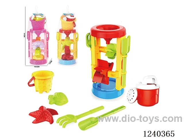 Beach Toys 7PCS (Red/Orchid)