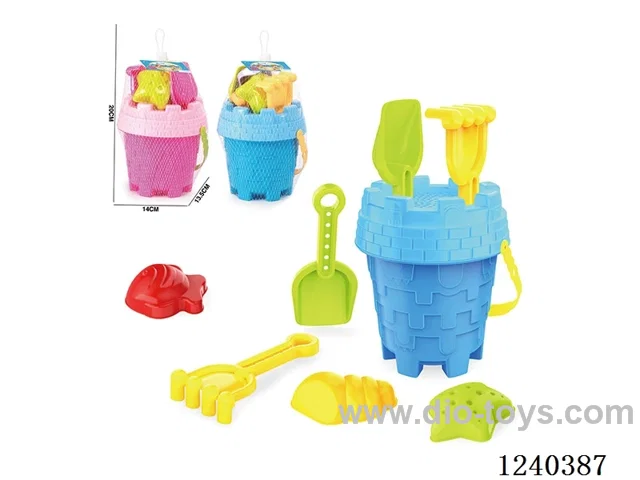 Beach Toys 7PCS (Red/Orchid)
