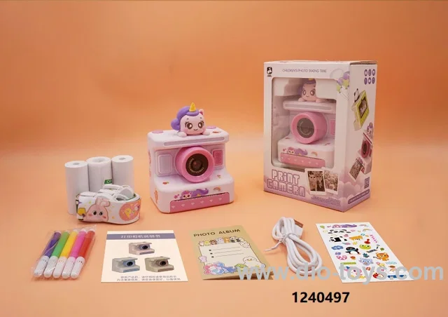 Unicorn Color Printing Camera/Children's Printing Camera/Children's Polaroid - with APP in color box