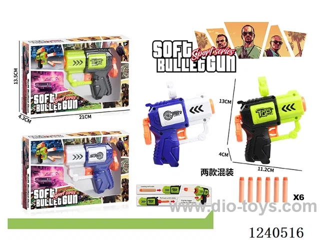 Soft Bullet Gun 2 Colours Mixed Pack