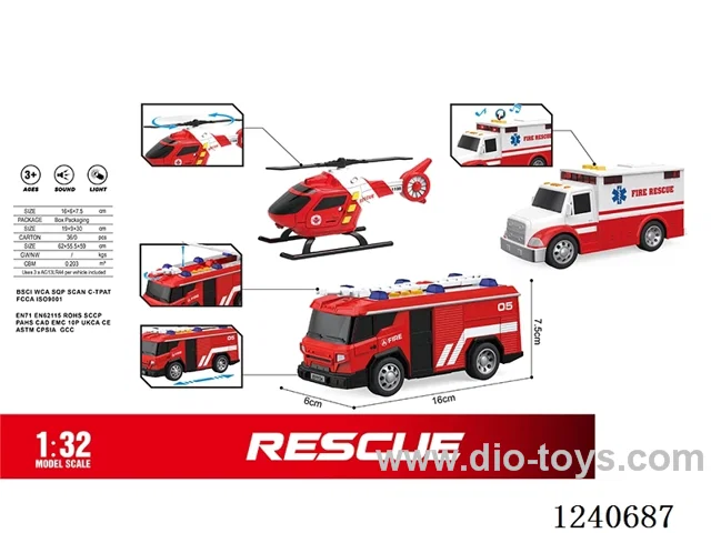 1:32 inertia firefighting set W L/M included battery