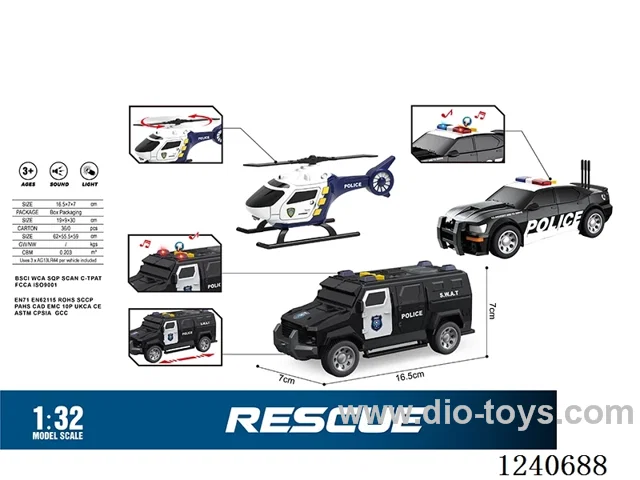 1:32 inertia police set W L/M included battery
