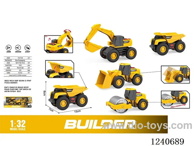 1:32 inertia construction vehicle set W L/M included battery