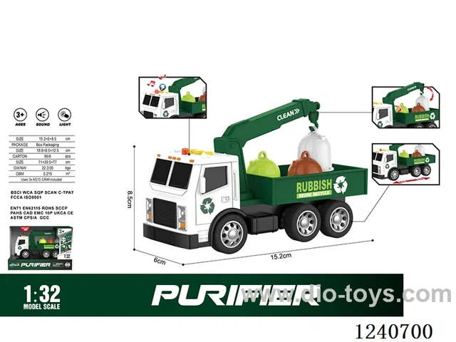1:32 Inertia boom sanitation (green) W L/M included battery