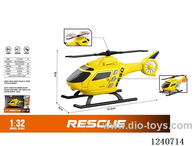 1:32 Helicopter W L/M included battery