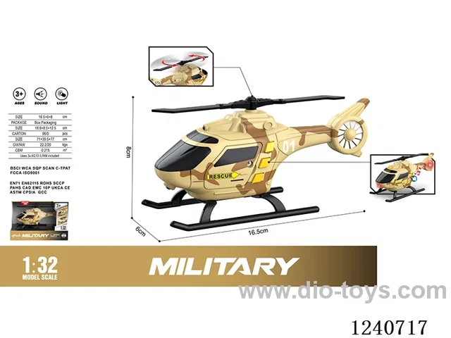 1:32 Helicopter W L/M included battery