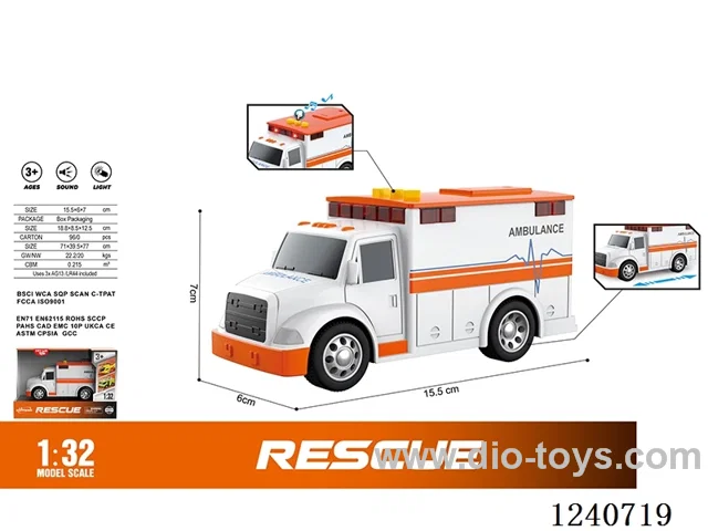 1:32 Inertial German Ambulance W L/M included battery