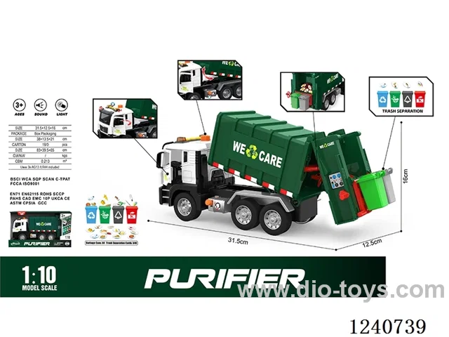 1. 10 Inertial Sanitation Vehicle (door opening ,pumping) W L/M included battery