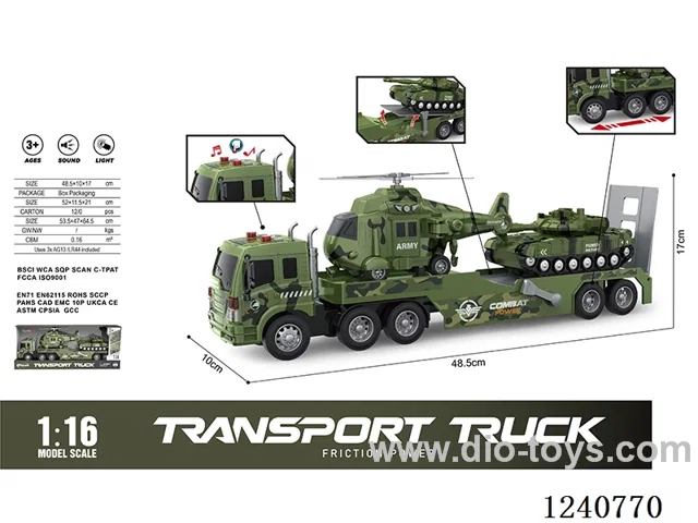 1:16 inertial military trailer W L/M included battery