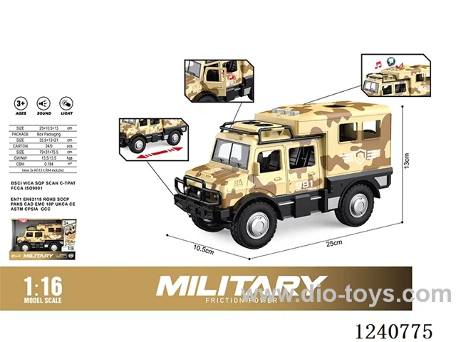 1:16 Inertial military caravan W L/M included battery