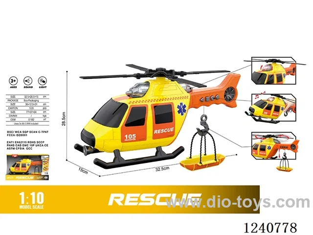 1:10 B/O helicopter W L/M included battery