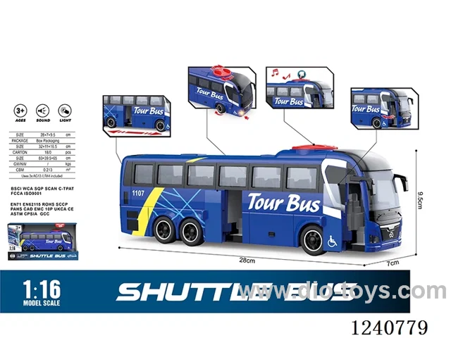 1:16 Inertial steering bus W L/M included battery