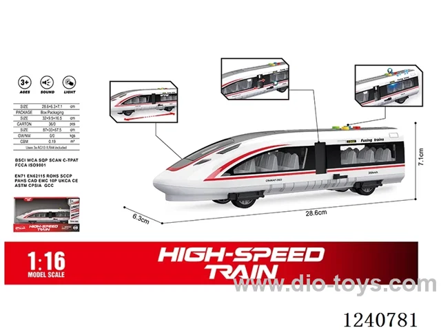 Single-section high speed rail (door opening) W L/M included battery