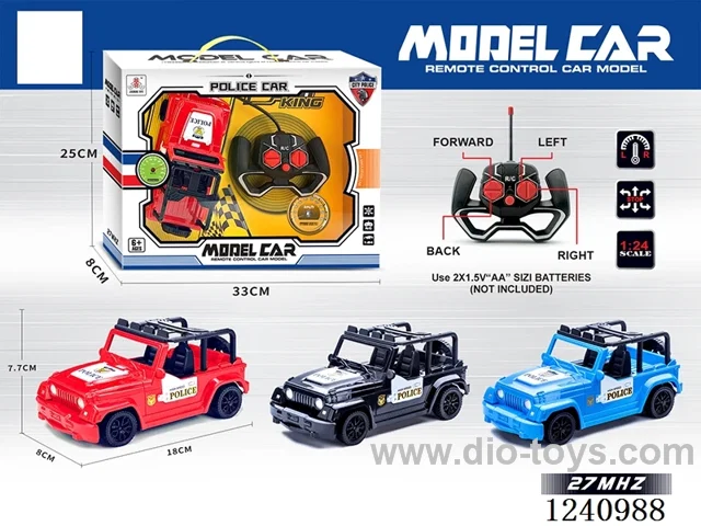1:24 4ch rc car 3 colors not included battery