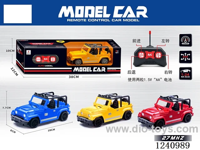 1:24 4ch rc car 3 colors not included battery