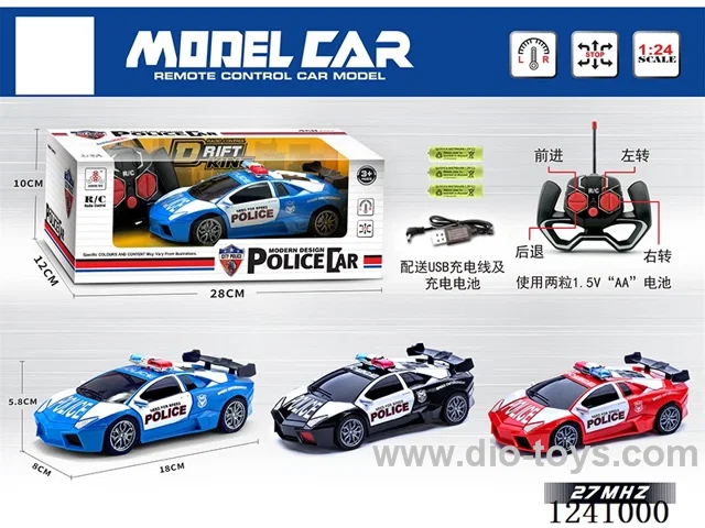 1:24 4ch rc car 3 colors included battery