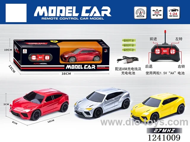 1:24 4ch rc car 3 colors included battery