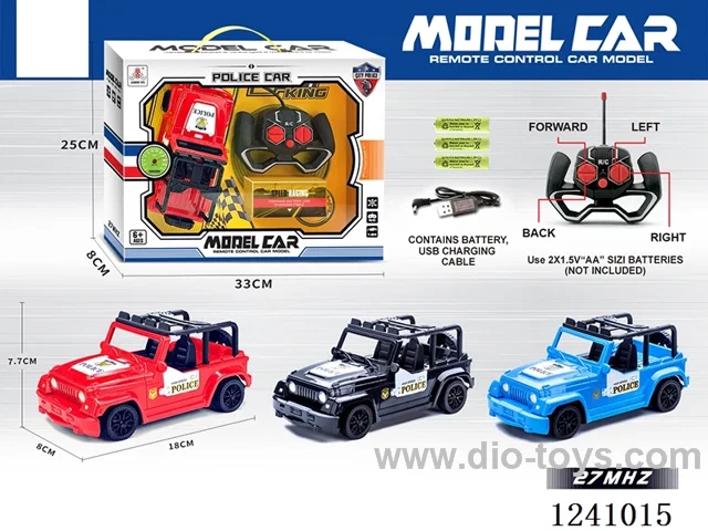 1:24 4ch rc car 3 colors included battery