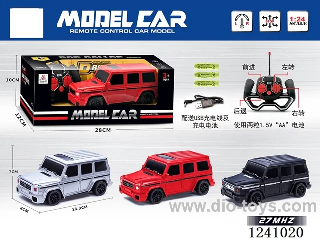 1:24 4ch rc car 3 colors included battery
