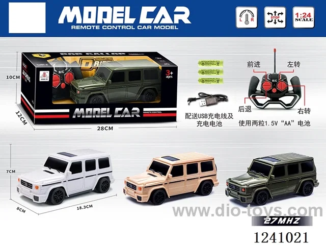 1:24 4ch rc car 3 colors included battery