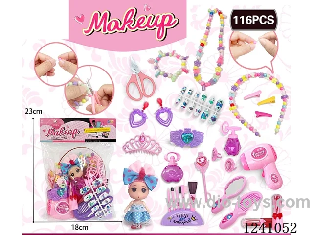DIY Beading with Cosmetics +2.5 inch Barbie 116PCS