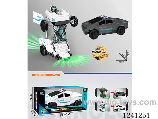 B/O Transformer Tesla Police Car 2 colors mixed not included battery