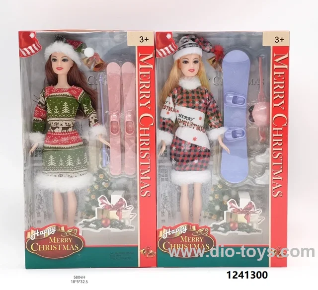 11.5 inch Christmas Barbie doll in window box