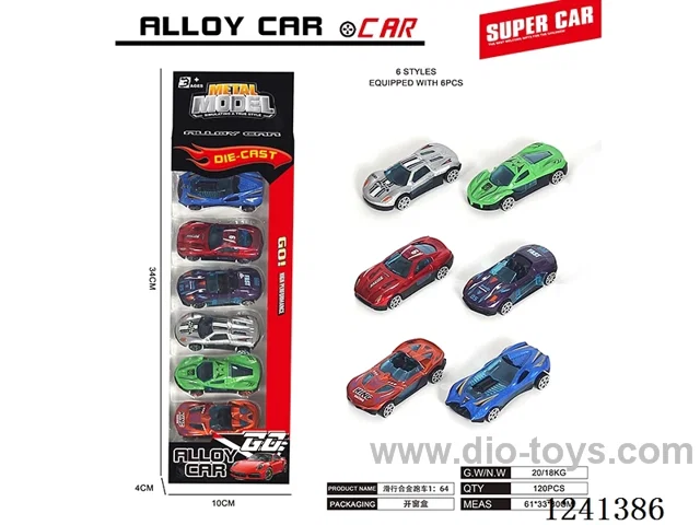 1:64 free wheel alloy car