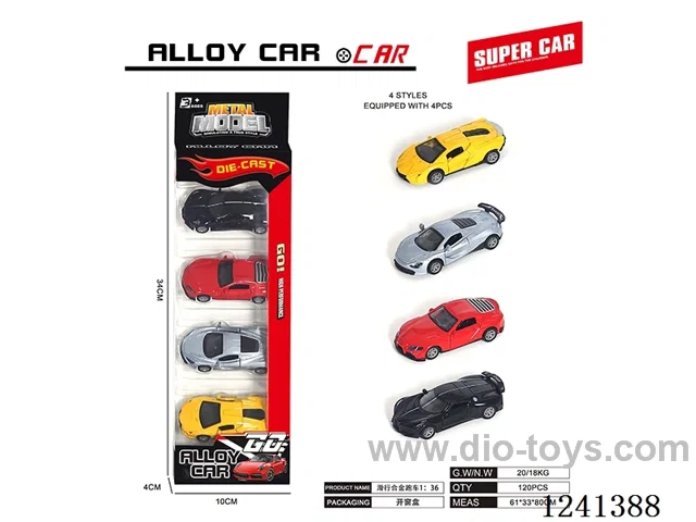 1:36 pull back alloy car