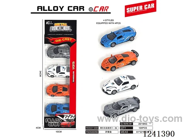 1:36 pull back alloy car