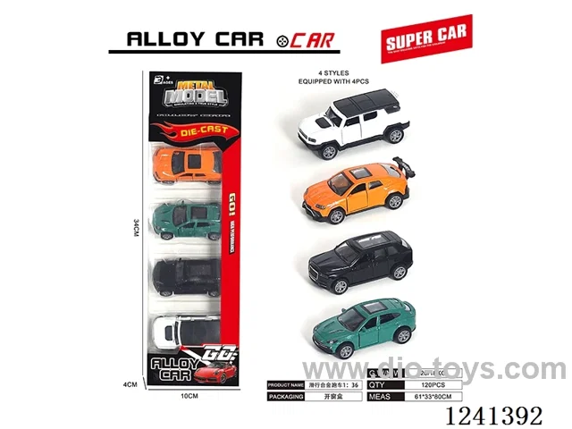 1:36 pull back alloy car