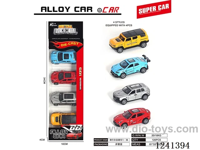 1:36 pull back alloy car