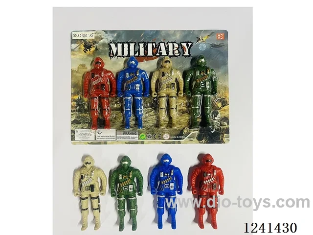Military set - soldier*4 9.5CM 4 colors