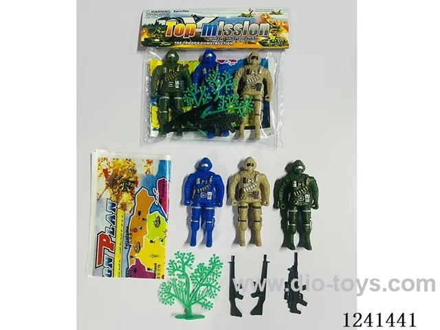 Military set - soldier*3 9.5CM