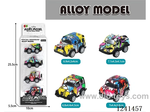 pull back alloy car 4PCS