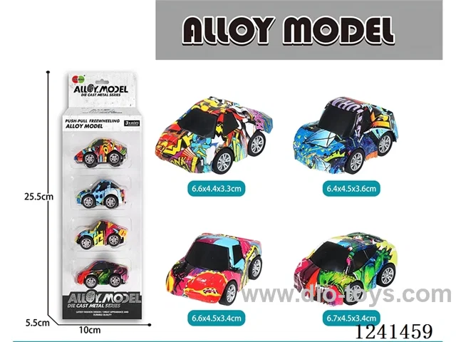 pull back alloy car 4PCS