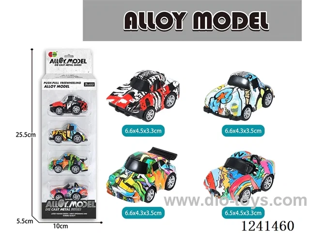 pull back alloy car 4PCS