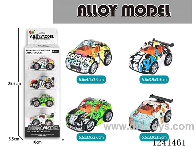 pull back alloy car 4PCS