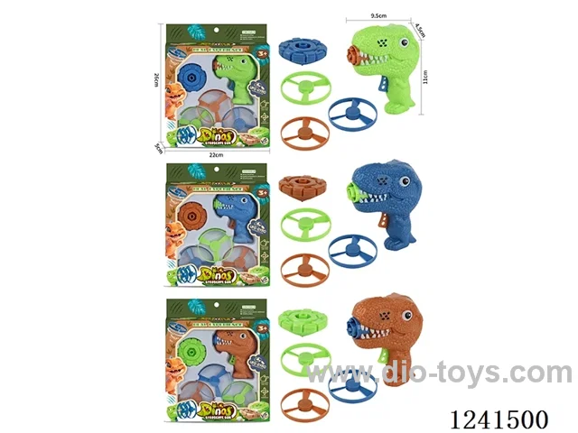 Dinosaur Flying Disc Gyro Gun Set