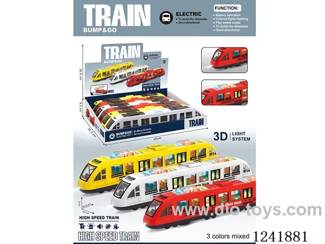 B/O universal city train W /M 3-colour mix 6PCS/box