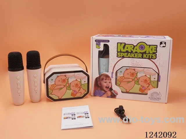 Dual Microphone with light Karaoke Set