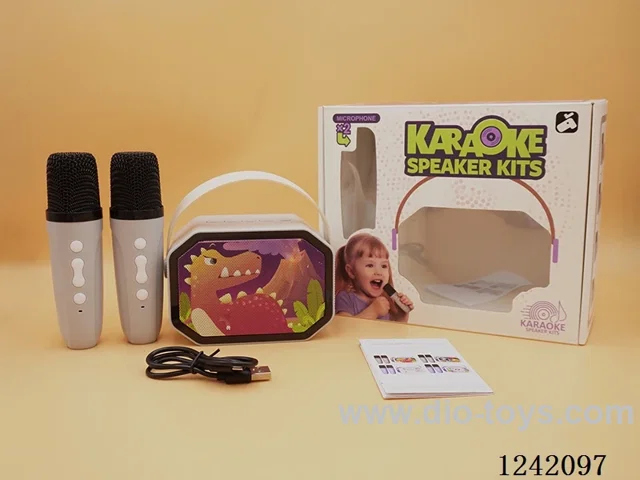 Dual Microphone with light Karaoke Set