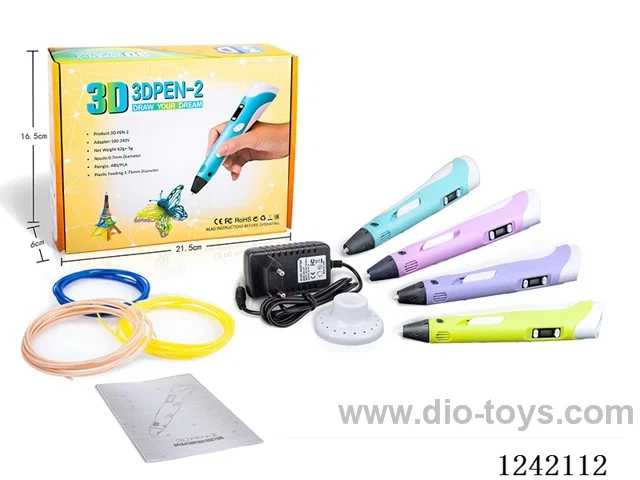 High Temperature 3D Printing Pen-English Version-Adapter-Yellow Box