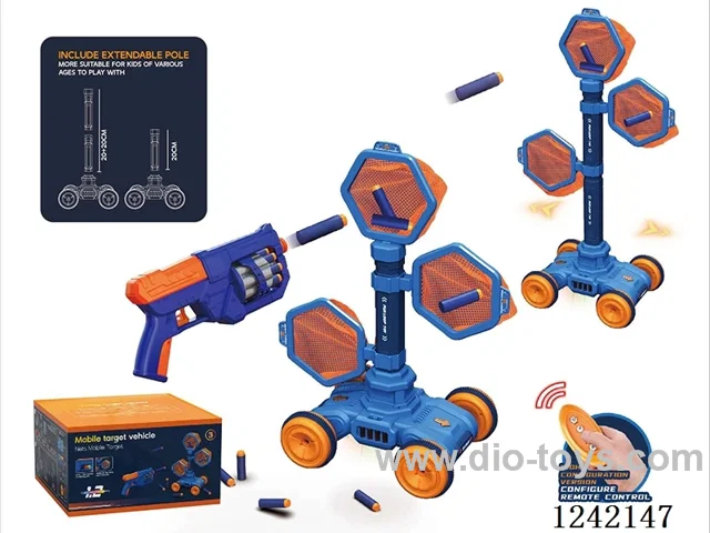B/O Lighted Electric Tennis Moving Target + 8-shot Softball Gun