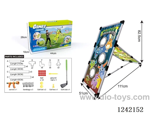 4-in-1 Reversible Shooting Golf Multi-Sport Set