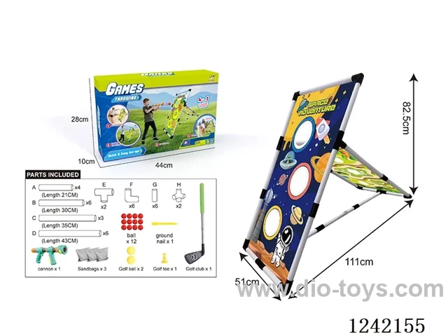 4-in-1 Reversible Shooting Golf Multi-Sport Set