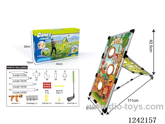 4-in-1 Reversible Shooting Golf Multi-Sport Set