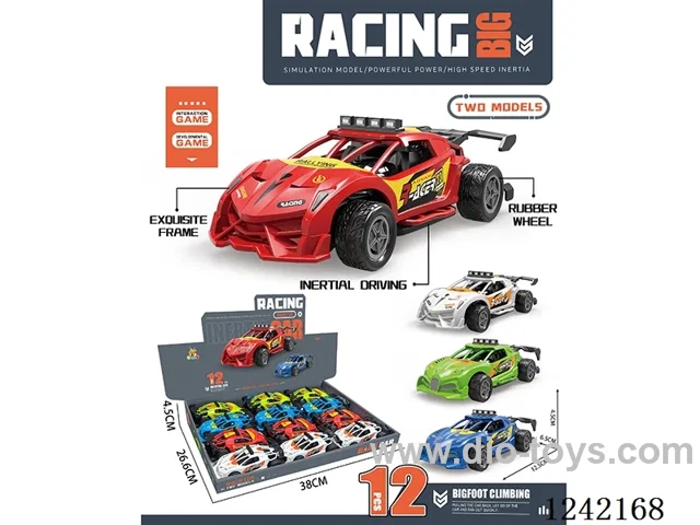 inertia car 4 colors mixed 12PCS