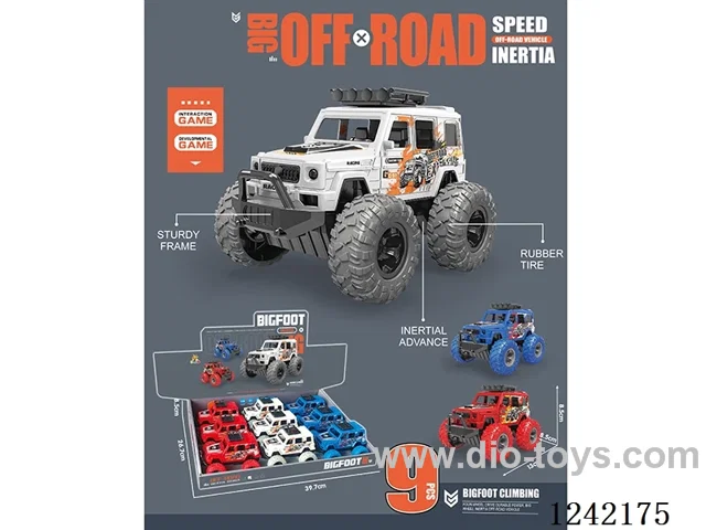 inertia car 3 colors mixed 9PCS