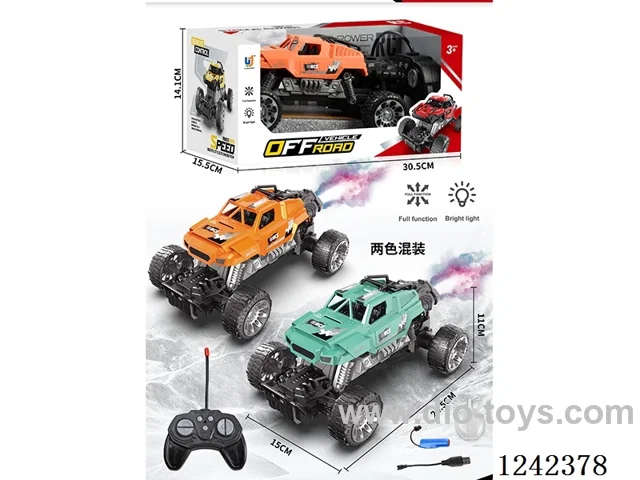 27MHZ 1:16 5ch rc car with spray included battery